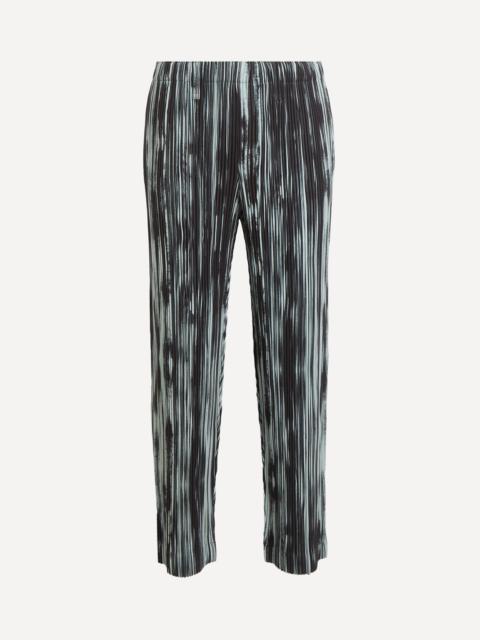 BRUSHSTROKE STRIPE Pleated Trousers