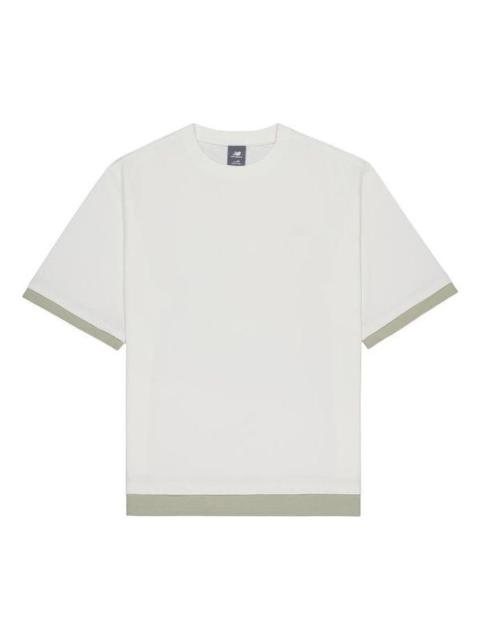 New Balance Crewneck Short Sleeve T-Shirt 'White Grey' AMT42314-CIC