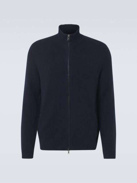 Dexter wool and cashmere zip-up sweater