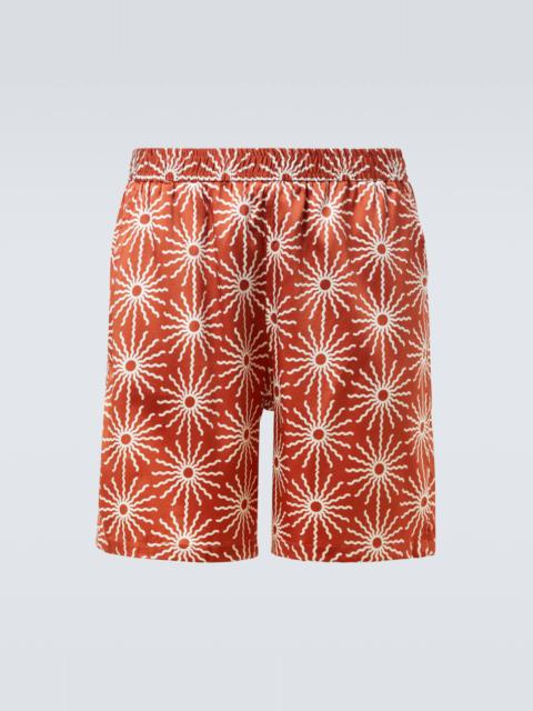 Palma printed silk-blend shorts