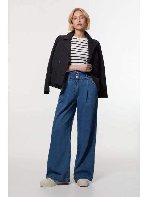 Tall Denim Wide Leg Trousers