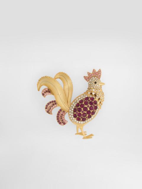 Sartoria rooster-shaped brooch
