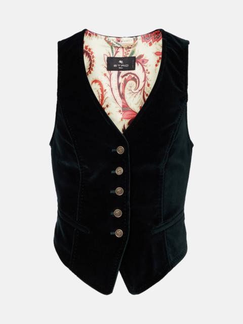 Cotton velvet vest