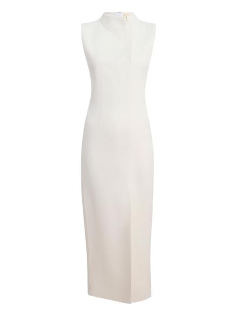 Lowen high-neck slit midi dress