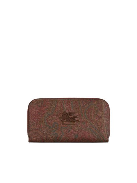 paisley zip-around wallet