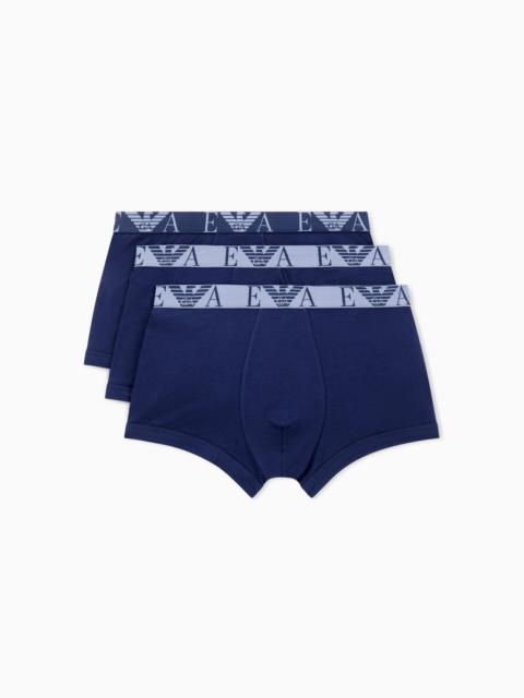 THREE-PACK OF BOXER BRIEFS WITH BOLD MONOGRAM LOGO
