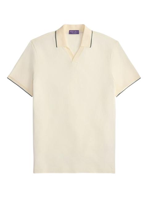 V-neck polo shirt