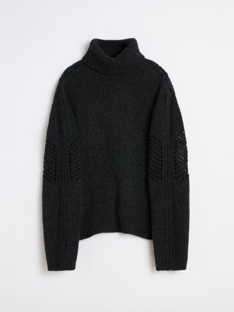 Cage Rollneck Charcoal Low Twist Merino