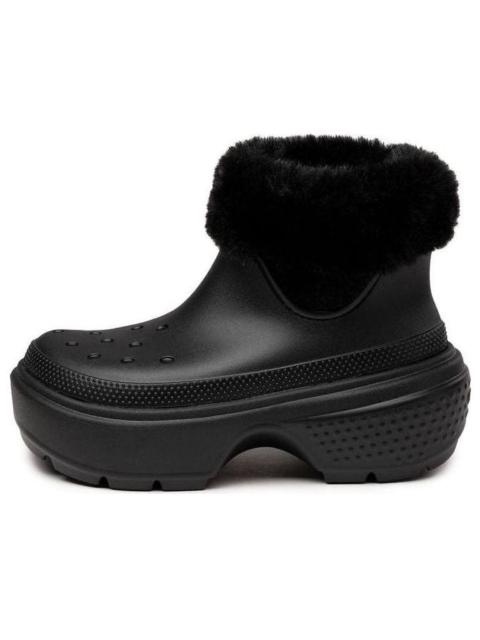 (WMNS) Crocs Stomp Lined Boot 'Black' 208718-001