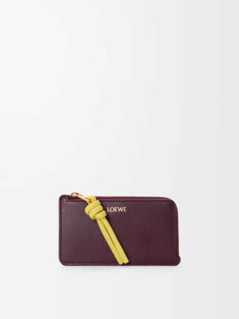 Knot coin cardholder in shiny nappa calfskin