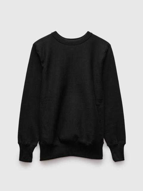 483 Reverse Weave Loopwheel Crewneck in Black