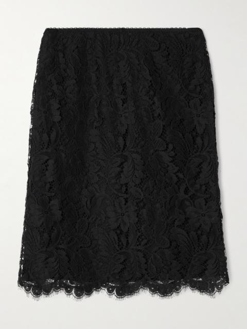Cotton-blend Lace Midi Skirt