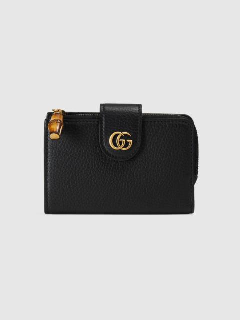 Medium Double G wallet with bamboo