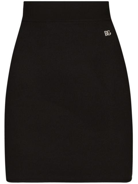 logo-plaque mini skirt