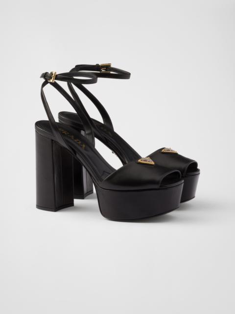 Nappa leather platform sandals