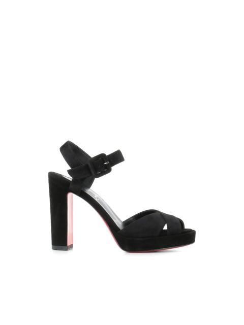 criss-cross heeled sandals