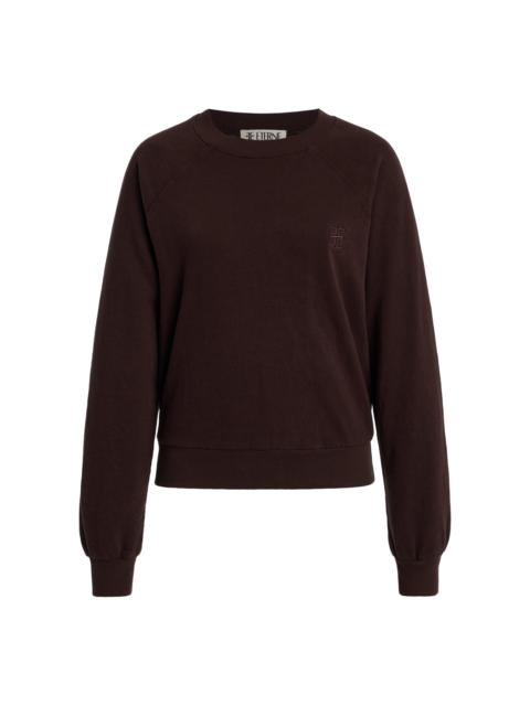 Shrunken Cotton Sweatshirt brown