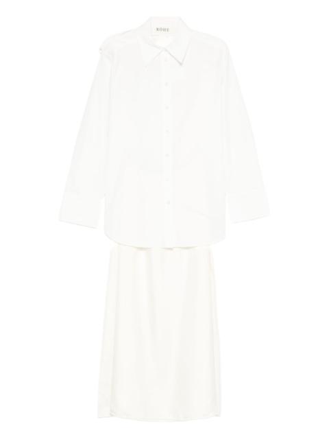 cut out-detail shirt dress