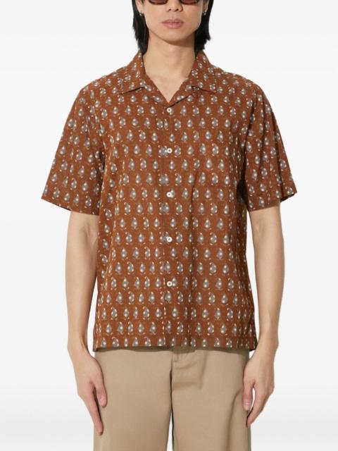 paisley-print short-sleeve shirt
