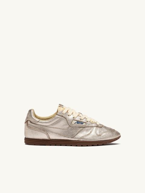 WINDSPIN SNEAKERS IN PLATINUM LAMINATED LEATHER