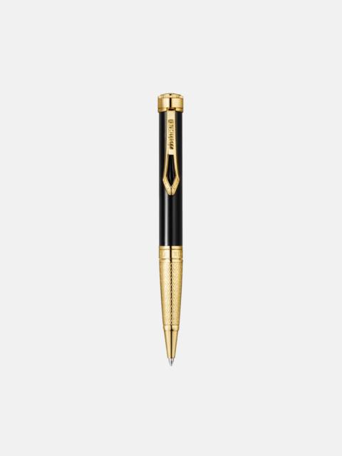 Roberto Cavalli Lacquer Ballpoint Pen, Gold Color & Black Lacquer