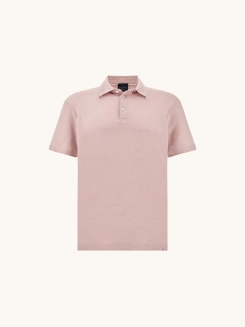 X-SOFT POLO SHIRT IN COTTON INTERLOCK WITH LINEN DETAILS