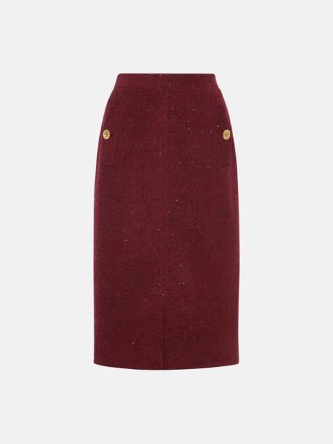 SEQUIN TWEED SKIRT