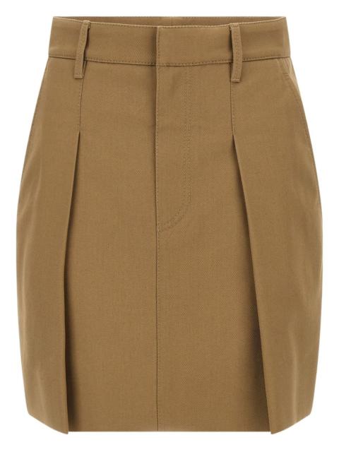 pleated midi skirt