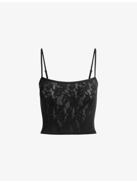 Knit Lace Cropped Cami Top