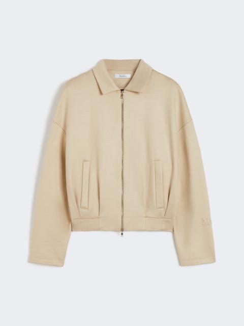 ARGENTA Silk and cotton cropped sweatshirt