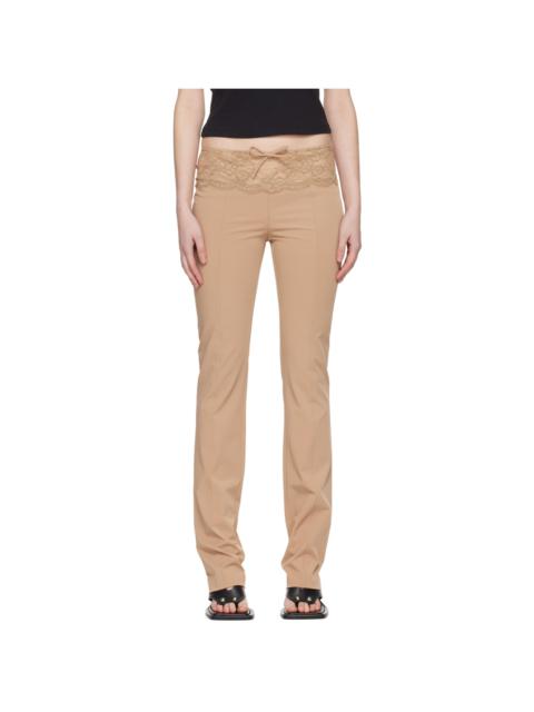 Taupe Slim Trousers