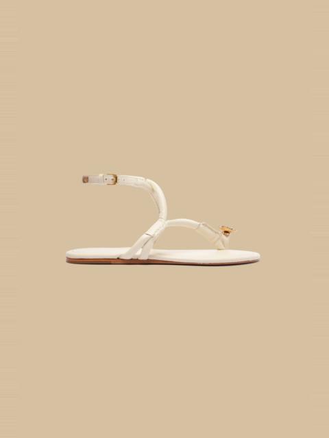 Ivory Toe Ring Strappy Sandal