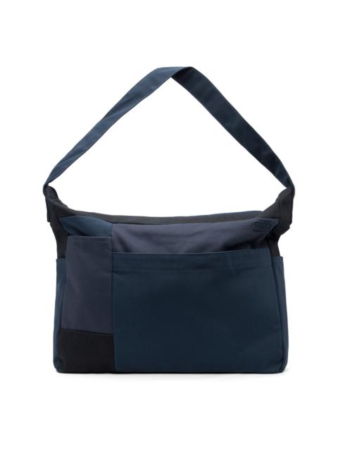 Navy Cotton Canvas Shoulder Bag