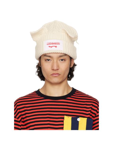 White Chunky Ears Beanie