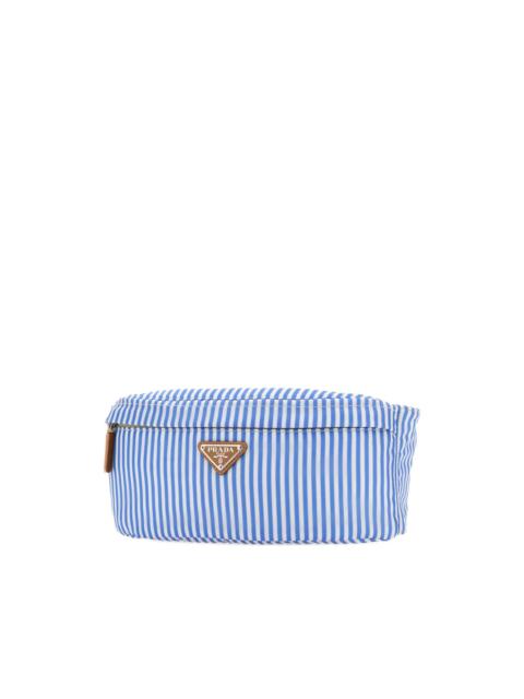 striped-pattern belt bag
