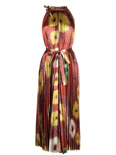 Amiko floral-print pleated dress