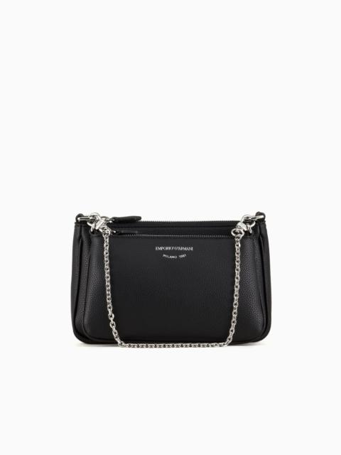 Deer-print double mini bag with shoulder strap