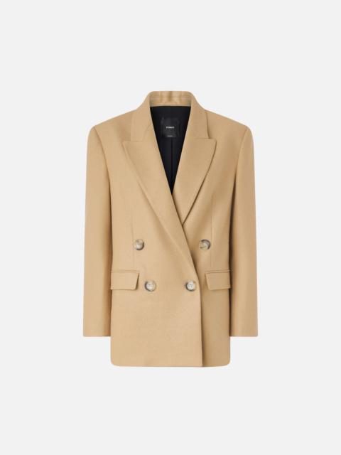 DOUBLE-BREASTED WOOL-BLEND JACKET