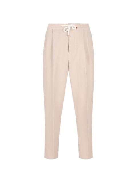 drawstring tapered trousers
