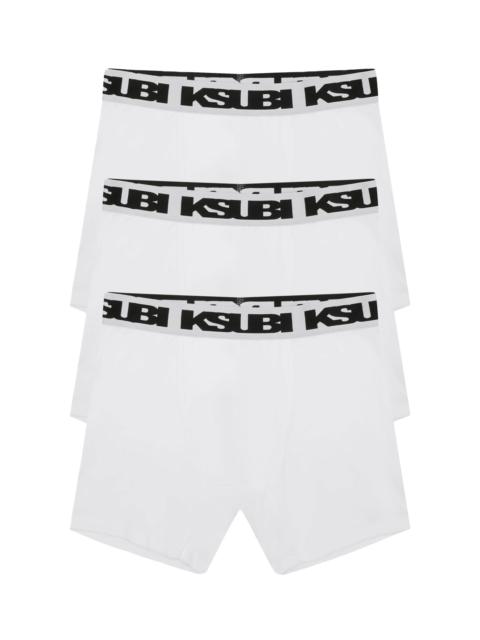 ROYALTY BOXER BRIEF 3 PACK WHITE