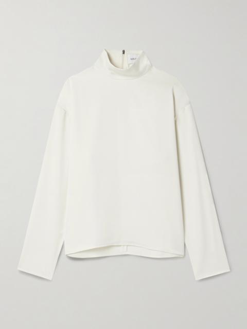 Olall Crepe Turtleneck Blouse