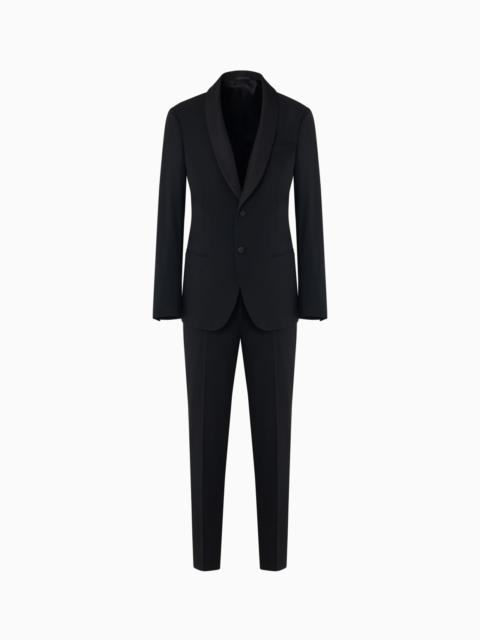 SOHO LINE SINGLE-BREASTED TUXEDO IN WOOL CRÊPE