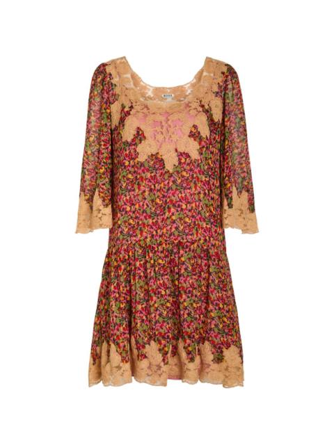 lace-detail mini dress