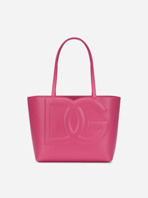 Small calfskin Logo shopper