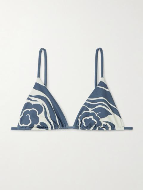Lilou Printed Triangle Bikini Top