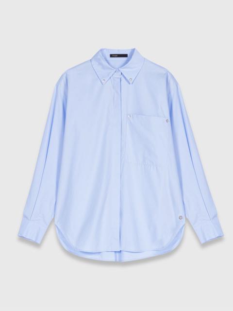 Long poplin blouse