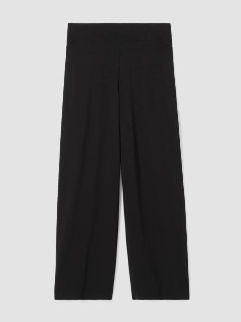 Pima Cotton Stretch Jersey Wide-Leg Pant