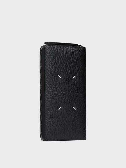 Four stitches zip-around wallet
