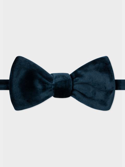 Navy Velvet Self-Tie Bow Tie