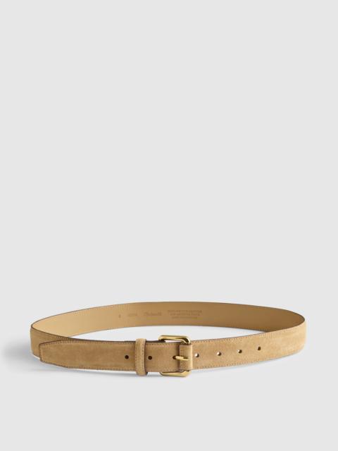 Roller-Buckle Belt in Suede